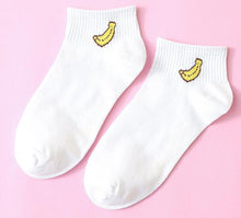 Load image into Gallery viewer, eTya 1 Pair 2019 Korean Kawaii Fruit  Embroidery Cute Sock For Women Lady Girl Cotton Winter Autumn Short Socks Sox