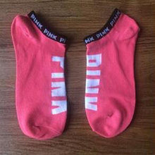 Load image into Gallery viewer, Hot Motion Socks PINK Socks New Unisex Cotton Mix Random  Harajuku Creative Happy Casual Sports Short Ankle Pink Letters Socks